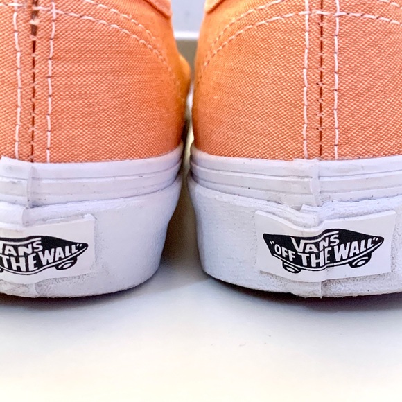 Coral vans with tan laces - Picture 3 of 4